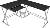 tectake -  Hoekbureau computertafel zwart  - 403554