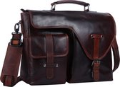 Genicci Messenger tas Patrick Cognac | Multifunctioneel | Verstelbare schouderband