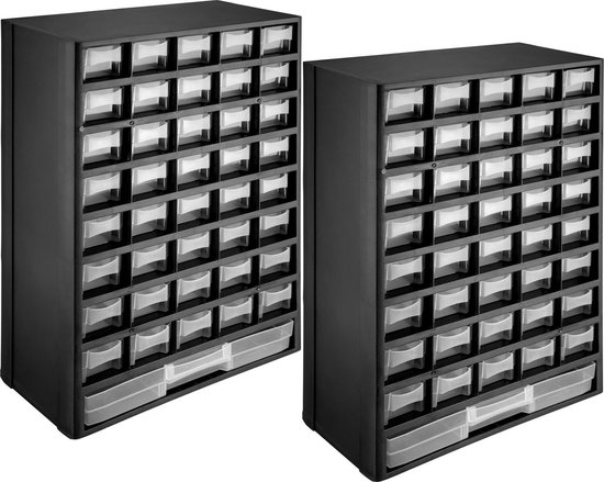 tectake - 2x Assortimentskast magazijnkast voor kleine onderdelen - 403515  | bol.com