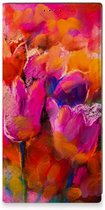Hoesje met Tekst amsung Galaxy S23 Ultra Smart Cover Tulips