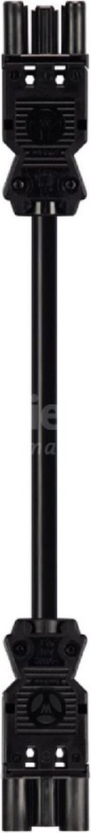 Wieland Koppelsnoer - GST18-3® (v) naar GST18-3® (m) - 3G1,50mm² - 0,5 meter - Zwart