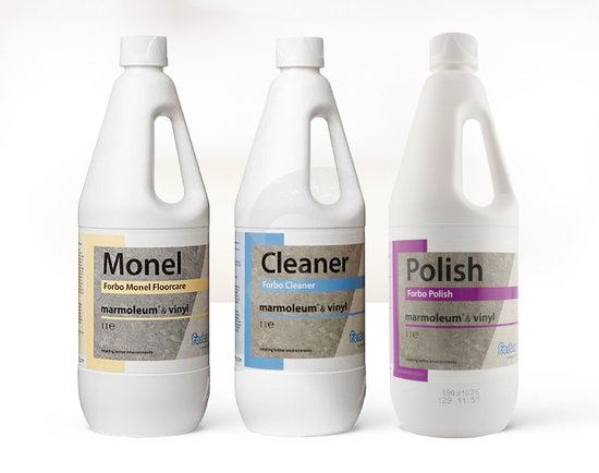 Forbo onderhoud en reinigingsmiddel | onderhoudsset | Forbo Monel, Cleaner & Polish (3 x 1 L)