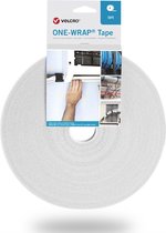 Velcro One-Wrap klittenband rol 20mm / wit (25 meter)
