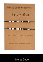 EmmyRovi | Vriendschap Armband op Kaart | Sieraden | Morse Code / I love You | BFF | Cadeau