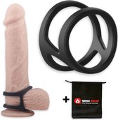 Quick Relief Endurance™ - Cockring - Penisring - Siliconen - Verstelbaar - Sex Toy voor Mannen - Zwart