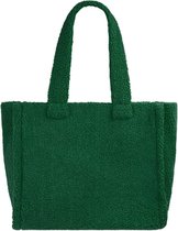 Yehwang - Shopper - Teddy - Teddy Stof - Groen - Schoudertas - Zacht - Mode - Trendy - Hip - Dames - Donker Groen - Tas