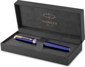 Stylo plume Parker Ingenuity | Collection de Core | Blauw avec finition dorée | fine pointe | Encre noire | Boîte-cadeau
