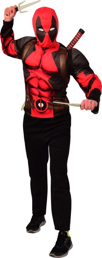 Deadpool kostuum met wapens licentie volwassenen