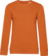 Organic Inspire Crew Neck Sweater Women B&C Collectie Oranje maat XS