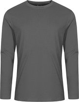 Staal Grijs t-shirt lange mouwen merk Promodoro maat 4XL