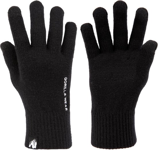Gorilla Wear Waco Gebreide Handschoenen Zwart - S