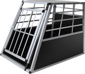 Topmast Autobench Ellipse - Medium - 69 x 54 x 50 cm - Zwart - Banc de Voyage en Aluminium - Banc de Voiture pour Chien - Cages de transport - Banc de Voyage Chien