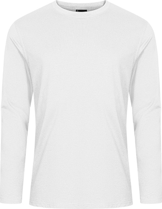 Wit t-shirt lange mouwen merk Promodoro maat S