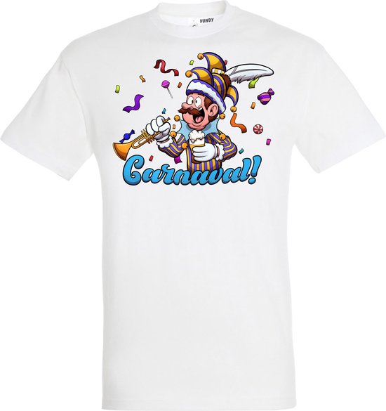 T-shirt Carnavalluh | Carnaval | Carnavalskleding Dames Heren | Wit | maat S