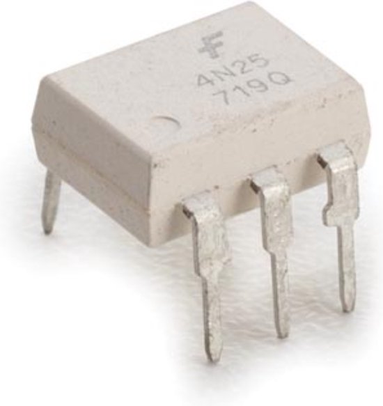 OPTOISOLATOR MET TRANSISTORUITGANG Vdc=2500V / CTR=50 (4N25)
