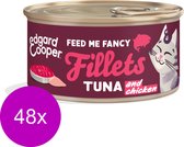 Edgard&Cooper Filets 70 g - Nourriture pour chat - 48 x Thon & Poulet