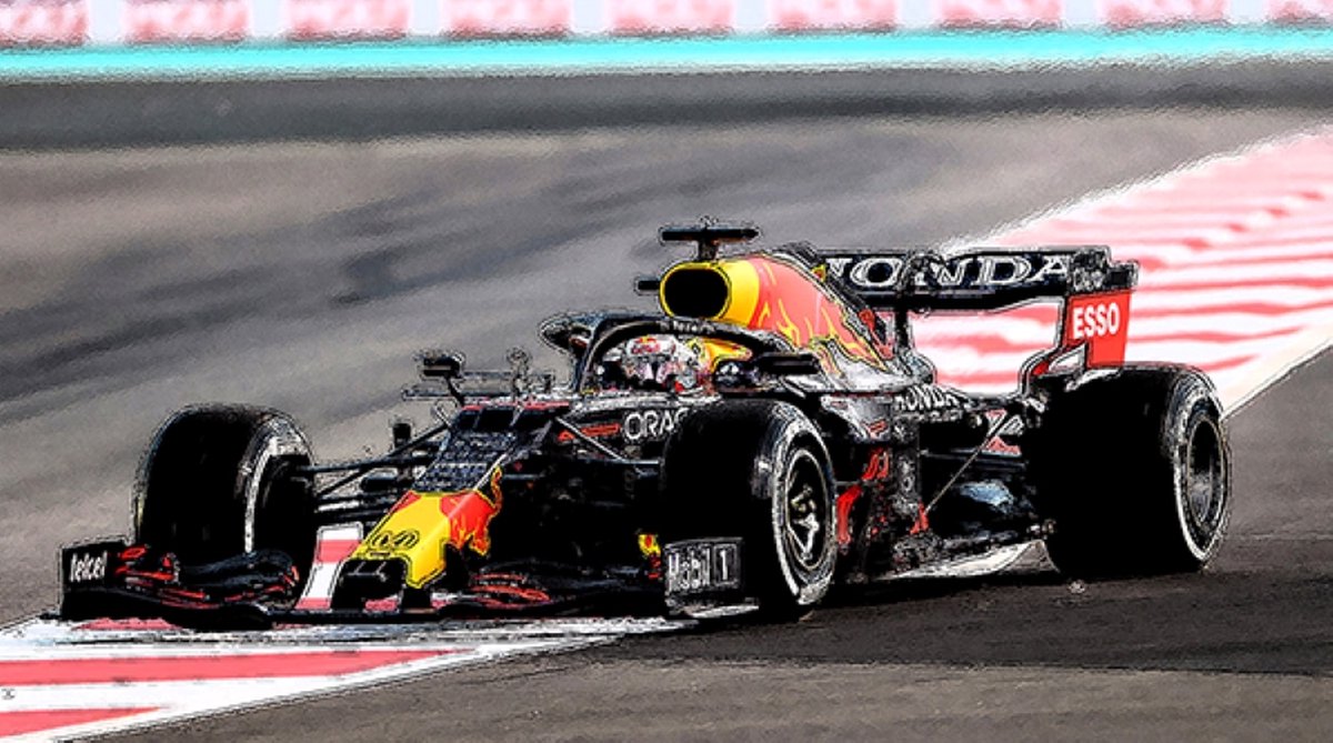 Passionforart.eu Max Verstappen Red Bull auto - Poster - 40 x 50 cm Full colour