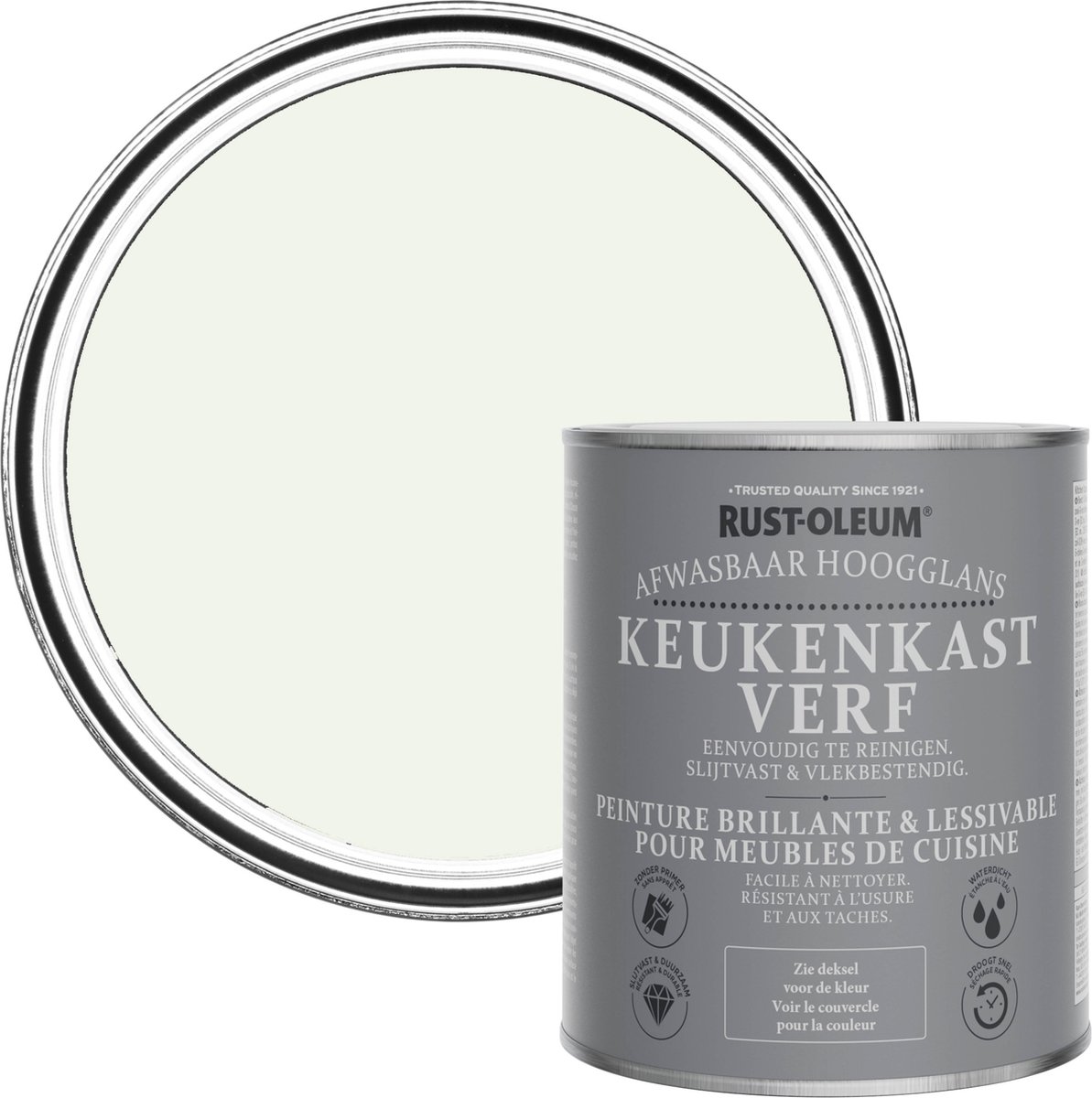 Rust-Oleum Gebroken wit Keukenkastverf Hoogglans - Gestoomde Melk 750ml