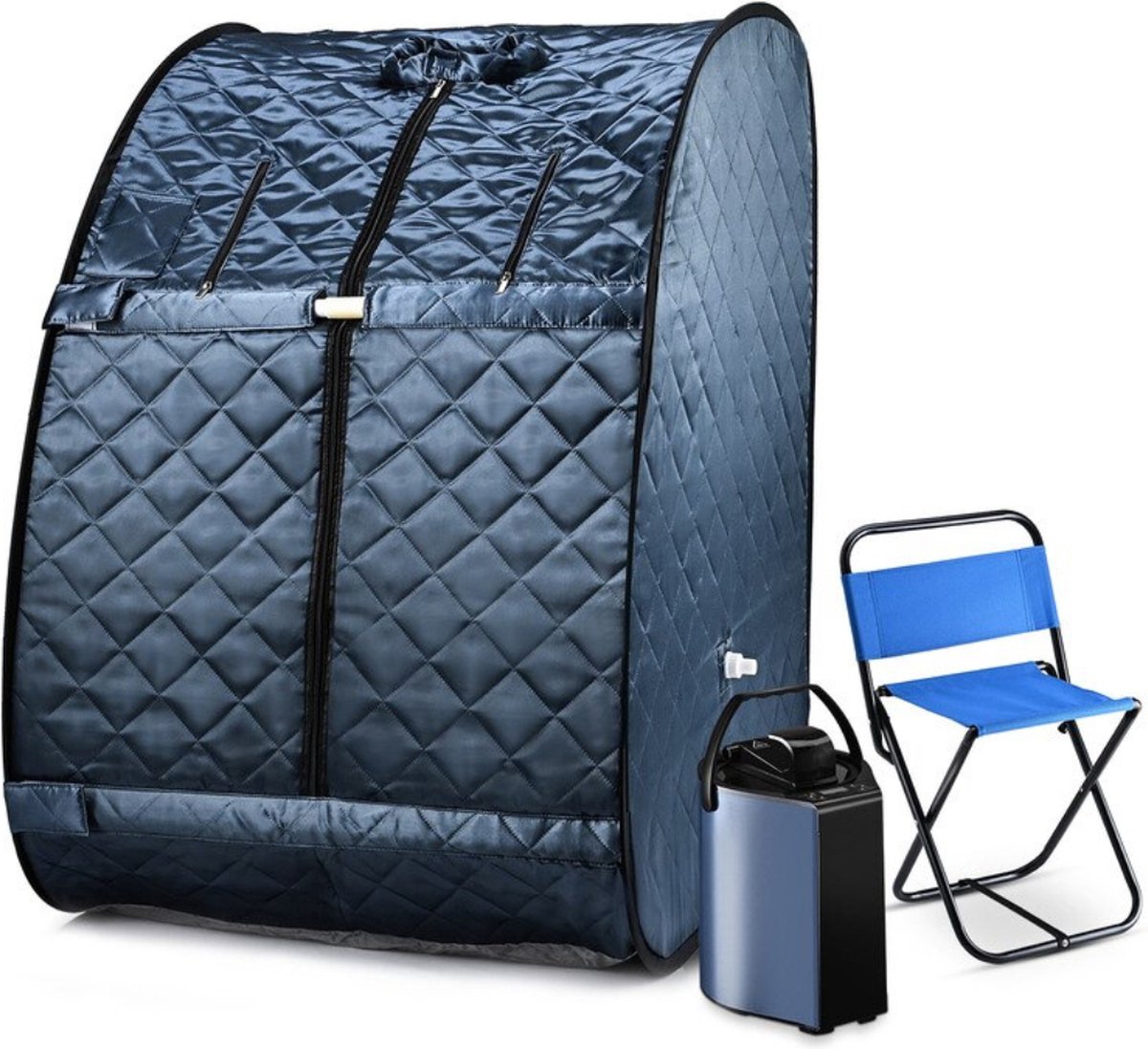 Bolture Draagbare Sauna - Mobiele Saunabox - Portable Stoomcabine - Infrarood Tent - Inclusief Stoomgenerator en Stoeltje - 800W