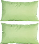 6x Canapé/coussins décoratifs pour l'intérieur et l'extérieur de couleur vert menthe 30 x 50 cm - Coussins de Jardin/ maison
