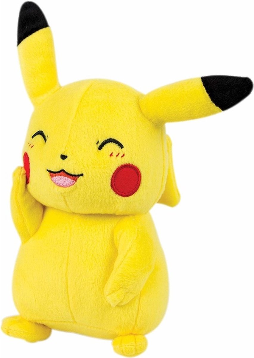 Pokemon - Pikachu - Knipoog - Pluche Knuffel (Tomy) - 30 cm - Pokémon