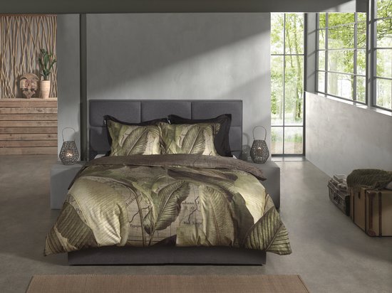 Heckettlane Bruna Dekbedovertrek - Lits-jumeaux - Katoen - 240x200-220cm - Groen van Merkloos — afbeelding 2