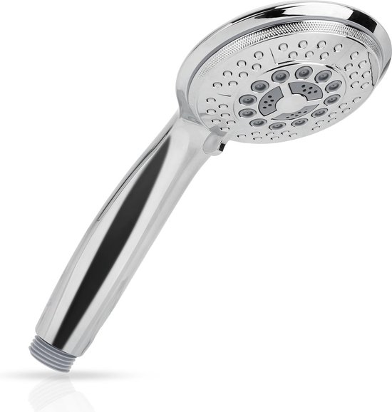 Intirilife douchekop handdouche met 5 functies in zilver universele