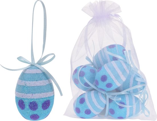 Tenare 24 stuks paasfeestdecoraties paaseieren hangende ornamenten voor
