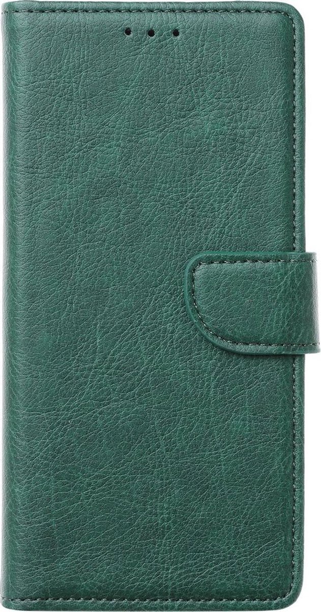 Multimedia & Accessoires PU Lederen Wallet Book Case Hoesje geschikt voor Samsung Galaxy A13 5G en Samsung Galaxy A04s – Groen - Portemonnee – Met Stand – Kaarthouder – Pasjes Houder – Magneet Sluiting – Bookcase