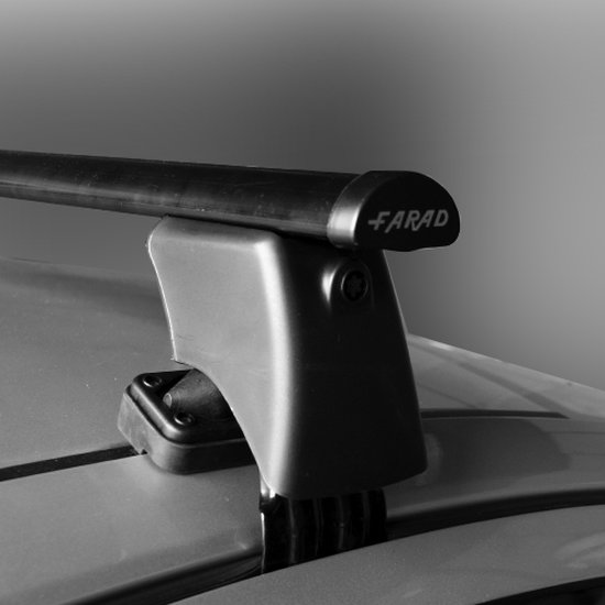 Porte-bagages Farad noir avec le texte 'FARAD' dessus.