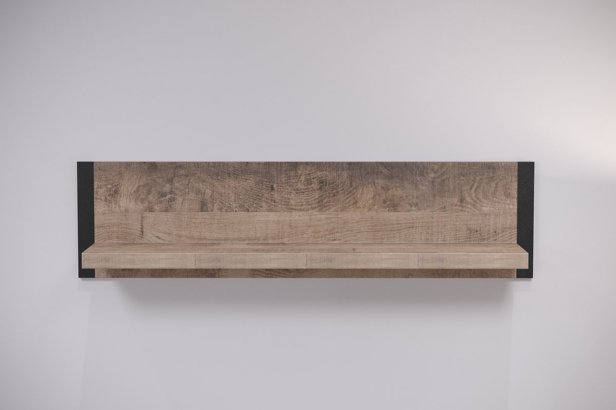 Eerbeek Wandplank - Wandplank Houtlook - Wand plank - 113 x 28 x 23 cm