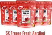 Freeze Fresh Aardbei-Gevriesdroogd Fruit- 5 zakjes