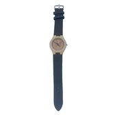 Houten Horloge Bamboe met leren band - Voor Heren - Met gesneden vlinderbeeld - Donkerbruin - 44mm