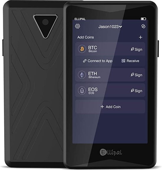 Ellipal Titan - Hardware Wallet - Air Gapped - Anti Temper - Wallet voor Bitcoin, Ethereum en vele andere crypto - Grey