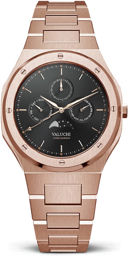 Montre Calendrier Lunaire Valuchi Or Rose bol