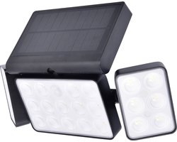 LUTEC Connect TUDA - Slimme LED wandlamp met solar en sensor -Zwart
