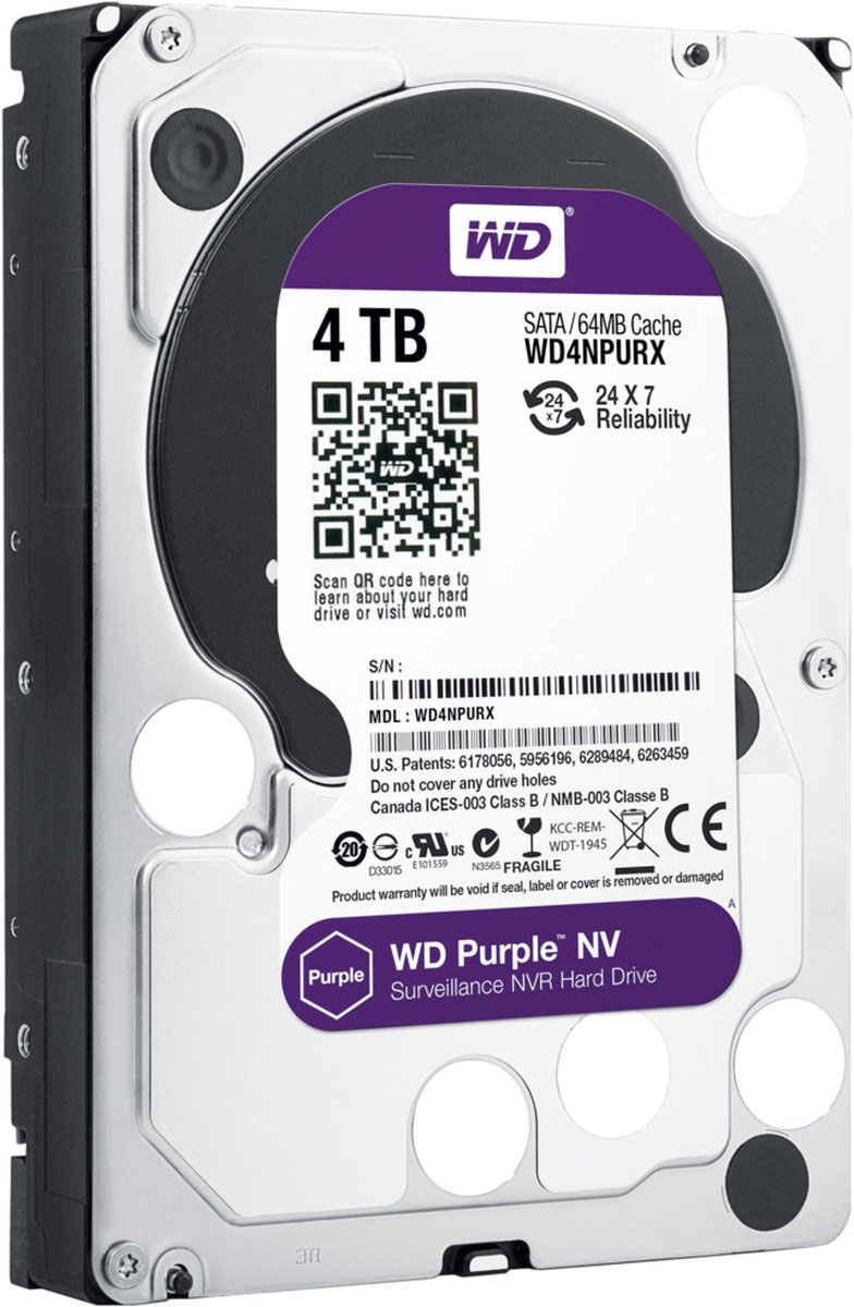 Western Digital Harddisk Sata 4Tb Purple