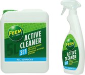 Feem active cleaner Dégraissant Pack discount : 1x Flacon pulvérisateur + 1 x Recharge 5.5L