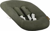 Newborn Hoes Tripp Trapp geschikt voor Stokke Tripp Trapp Newborn Set - Perfecte Pasvorm - Beschermt je Stoel - Waterafstotende Voering - Makkelijk Wasbaar - Zacht Katoen - Met Gordelbeschermer - Donkergroen Wafelstof