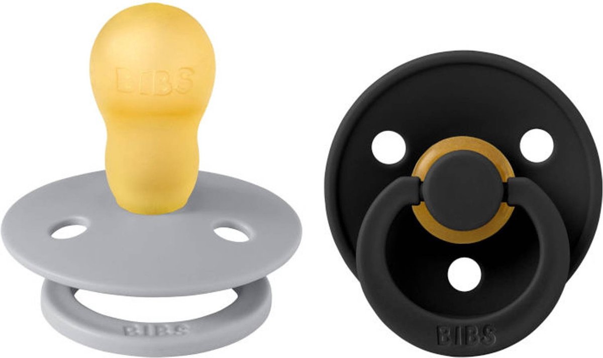 Goedkoopste BiBS - Colour Collection - Stage 3 Fopspeen - 18 maanden - 2 stuks - Cloud / Black
