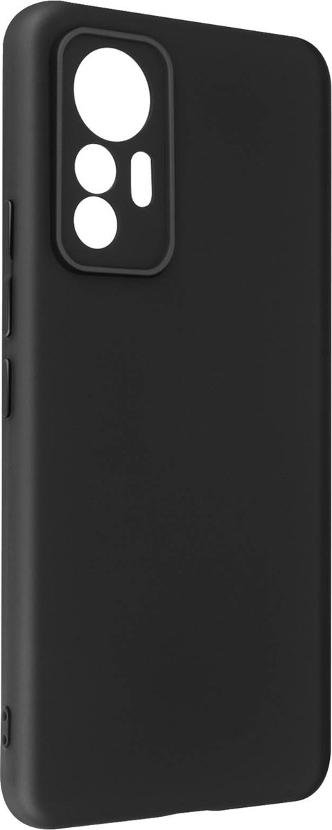 Geschikt voor Xiaomi 12 Lite siliconen hoesje semi-rigide Soft-touch afwerking Zwart