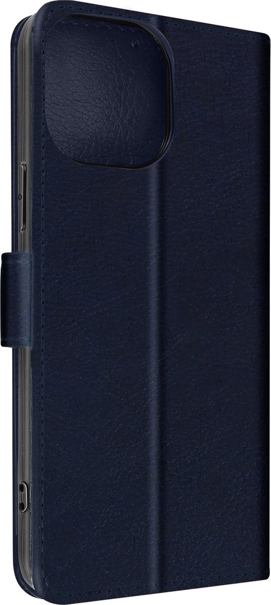Geschikt voor Apple iPhone 14 Pro Max Bookcover Video Support Functie nachtblauw