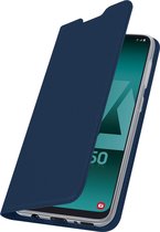 Geschikt voor Samsung Galaxy A50/A30s Cover Kaarthouder Videostandaard Dux Ducis nachtblauw