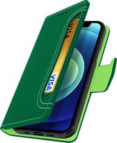 Geschikt voor Apple iPhone 12 Mini Wallet Case Video-ondersteuning groen