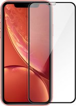 Geschikt voor Apple iPhone XR/11 Schermfilm van Gehard Veiligheidsglas Afgerond Zwart