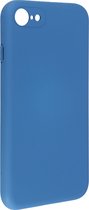 Geschikt voor Apple iPhone 7/8/SE 2020 siliconen case semi-rigide Soft-touch donker blauw