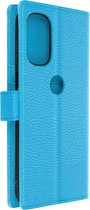 Cover Geschikt voor Motorola Moto G31 en G41 Flip Wallet Stand Video blauw