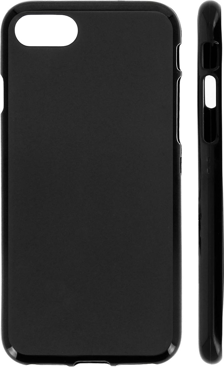 Avizar Hoes Geschikt voor iPhone SE 2022 / 2020 et 8 / 7 Siliconengel - Zwart, Zwart