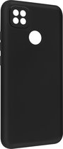 Geschikt voor Xiaomi Redmi 10A siliconen hoesje semi-rigide Soft-touch afwerking Zwart