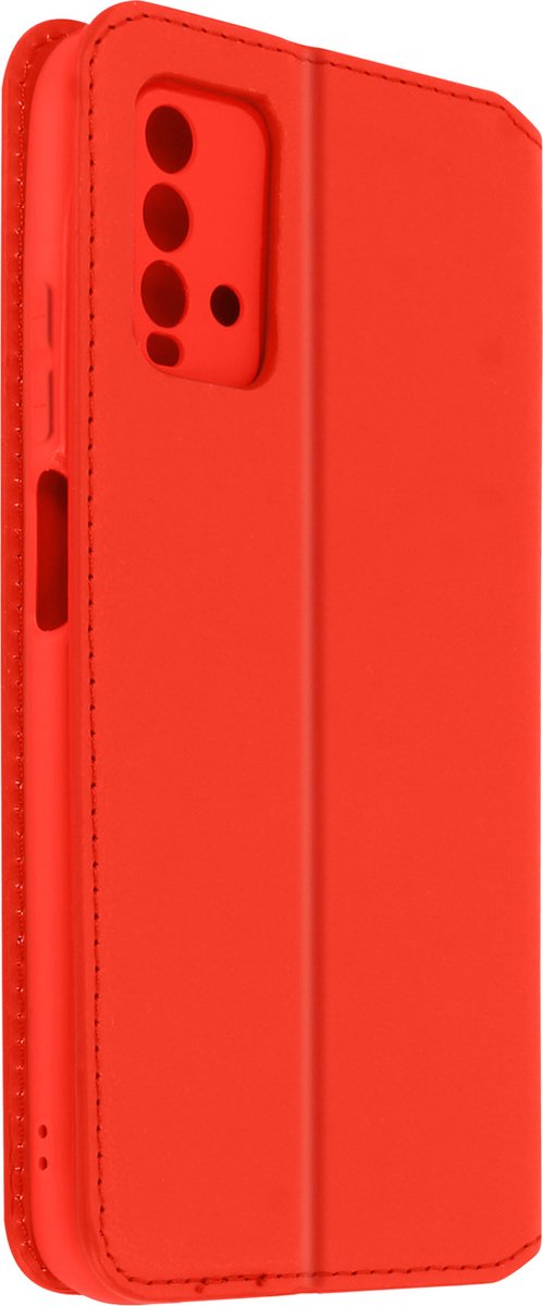 Foliohoes Geschikt voor Redmi 9T met multifunctionele flap, Rood